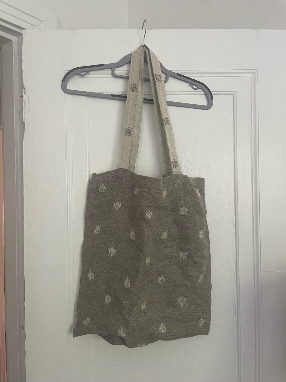 Italian Embroidered Bumblebee Tote Bag